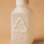 Plastic jar with embedded Mobius Loop and HDPE