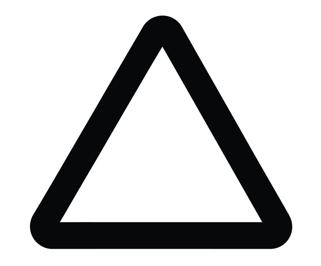 Empty black triangle